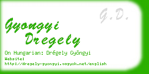 gyongyi dregely business card